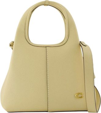 Coach Tassen, Dames, Geel, ONE Size, Leer, Gele Leren Schoudertas