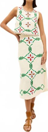 Marie Oliver Davis Sleeveless Top In Trellis