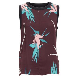 Marni cotton blend tropical floral tank top