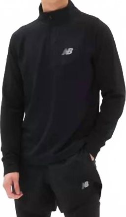 New Balance Mens Heat Grid Half Zip Top In Black