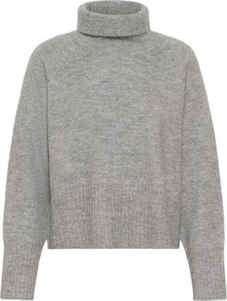 Kaffe Coltruien - Dames - Coltruien - Grijs - 2XL - Leer - Truien & Vesten