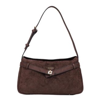 Guess Shoulder Bags, female, Brown, Size: ONE SIZE Coleen Logo Small SA