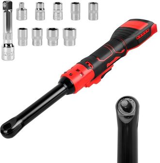OEM Llave De Carraca El&eacute;ctrica De 3/8, 80 N&middot;m, 320 Rpm, Extensi&oacute;n De 16 Cm, Led Integrado Y 8 Vasos M&eacute;tricos - Ulisem