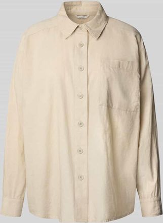 Mustang Jeans Mustang Oversized Hemdbluse mit Leinen-Anteil Modell Willow in Beige, Größe 34