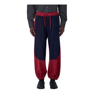 Vivienne Westwood Sweatpants, male, Red, Size: S Contrast Panel Joggers