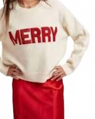 Wishlist Merry Glitter Sweater In Cream