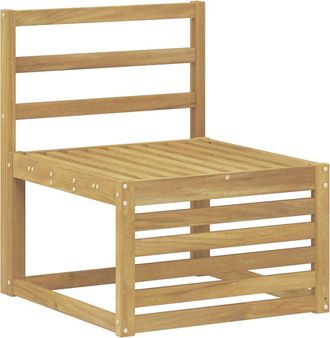 vidaXL Sof&aacute; Intermedio De Exterior Madera De Acacia S&oacute;lida Blanco Vidaxl
