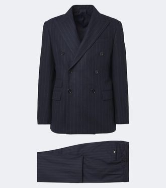 Ralph Lauren Purple Label Traje en mezcla de lana y cachemir a rayas