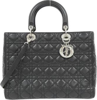 Dior Pre-owned Lady Dior Handbag - Dames - Vintage Handtas - Zwart - ONE Size - Vintage