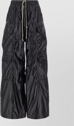 Rick Owens jumbo cargo trousers elastic waistband zip pockets