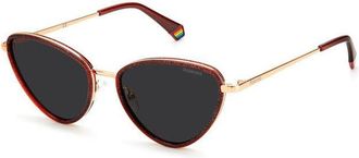 Polaroid PLD 6148/S/X Polarized LHF/M9 Womens Sunglasses Gold Size 55