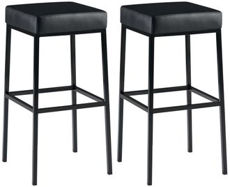 Clp Clp - Set De 2 Taburetes Montreal Altura 80 Cm Negro Negro