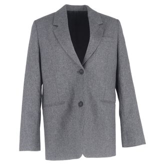 Toteme single-breasted blazer in grijze wol