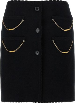 Moschino Gonna con decorazione - Nero