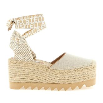 Stella McCartney Stella McCartney, Wedges, female, Beige, Size: 10 US Gaia Platform Espadrilles