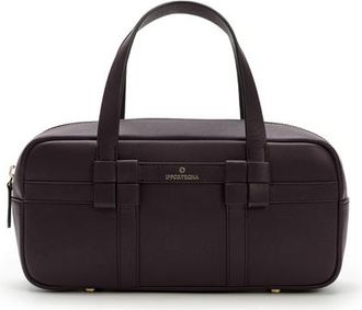 La Portegna Bibi Leather Bag With Shoulder Strap And Iconic Knots in Black at Nordstrom