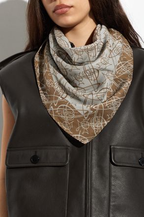 Vivienne Westwood Scarf With Monogram, Unisex, Grey