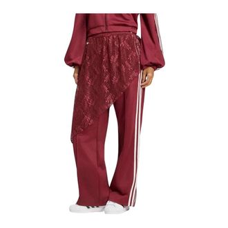 adidas 2in 1 Firebird Loose Track Broeken Met Kantrok - Dames - Trainingsbroeken - Rood - S - Katoen - Fitness
