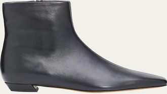 Proenza Schouler Trap Flat Leather Ankle Boots