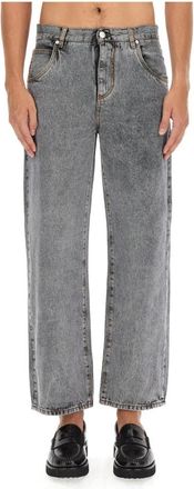 Etro Easy Fit Jeans - Heren - Cropped Jeans - Grijs - W31 - Katoen - Jeans