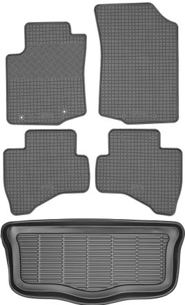 OEM Juego De Alfombrillas De Goma Para Coche Y Alfombrilla Para Maletero Para Citro&euml;n C1 Ii Hatchback (2014-2022)