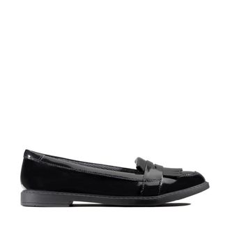 Clarks Girls Scala Bright Y Mocassins, Black Black Pat Black Pat, 3 UK