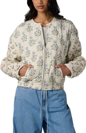 Blank NYC Floral Quilted Bomber Jacket in Block Party at Nordstrom, Size Large