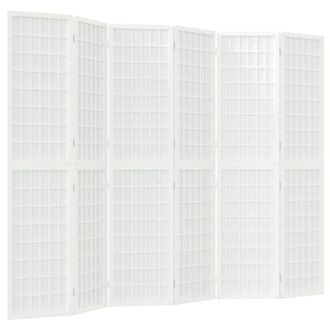 Berkfield Home Folding 6-Panel Room Divider Japanese Style 240x170 cm White