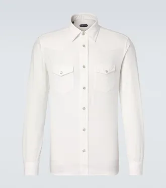 Tom Ford Camicia Western in velluto a coste di cotone