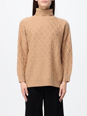 Max Mara Dolcevita in lana e cashmere con spalle cadute e bordi a costine