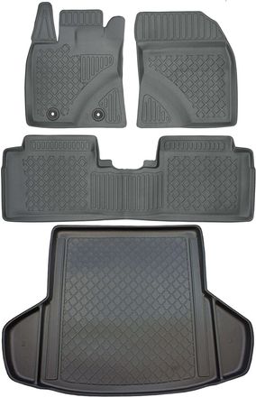 OEM Toyota Avensis Iii Kombi De Enero De 2009 A Agosto De 2018. Juego: Alfombrillas Para Coche + Alfombrilla Para Maletero