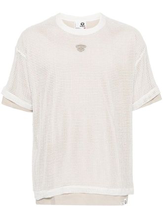 Aape By A Bathing Ape layered cotton T-shirt - White