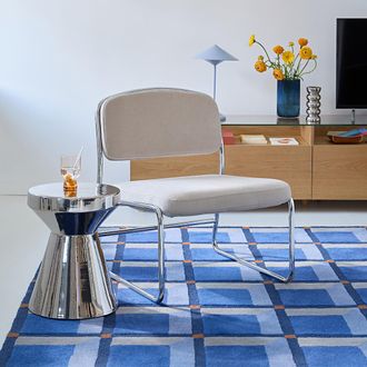 La Redoute Interieurs Fauteuil van chroom en stof, Celestina