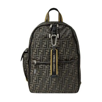 Fendi Tassen, Heren, Bruin, ONE Size, Leer, Climb Rugzak