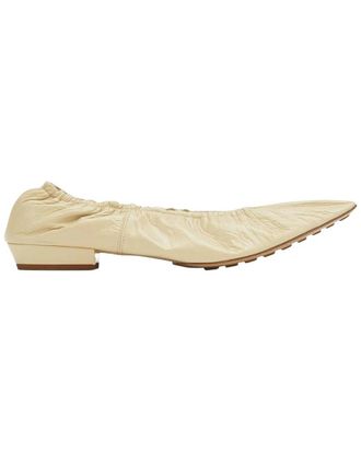 Bottega Veneta Pointed-Toe Leather Ballet Flat