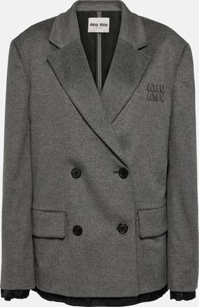 Miu Miu Double-breasted wool and cashmere blazer