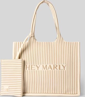 Hey Marly Strandtasche mit Label-Detail Modell Summer Signatur in Offwhite, Gr&ouml;&szlig;e 1