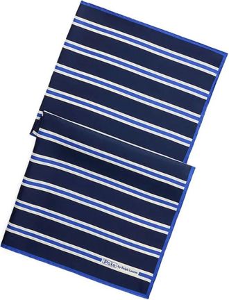 Polo Ralph Lauren Accessoires, Heren, Blauw, ONE Size, Zijden Vierkante Sjaal