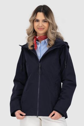 Alife And Kickin Outdoorjacke ALIFE & KICKIN LilouAKA, Damen, Gr. XXL, marine, Web, Obermaterial: 100% Polyester, unifarben, figurbetont Po-bedeckend, ohne Ausschnitt,