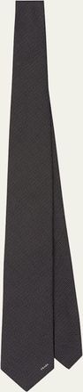 Prada Mens Needlepoint Silk Tie