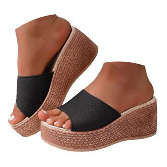 Generic Womens Platform Wedge Sandals Soft Spring Shoes Cork Orthopedic Wedge Slipper for Women, Comfortable Open Toe Summer Sandals for Women 2026, Arch Supp
