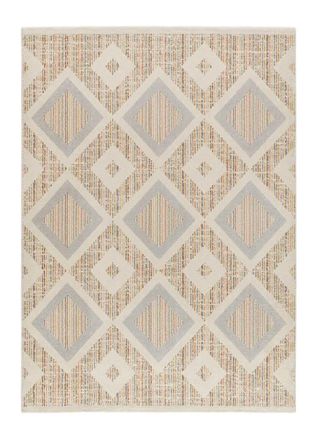 Atticgo Alfombra geom&eacute;trica multicolor / beige 160x230 cm