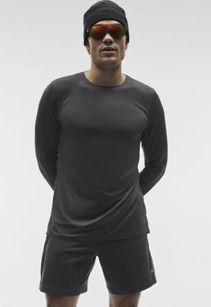 Alo | Idol Crewneck Long Sleeve Top in Anthracite, Size: Medium