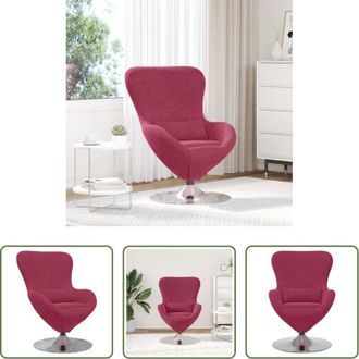 vidaXL vidaXL Base girevole - Poltrona uovo Rosso Vino Velluto