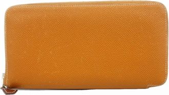 Herm&egrave;s Gold Epsom Leather Long Wallet (Bi-Fold) (Pre-Owned)