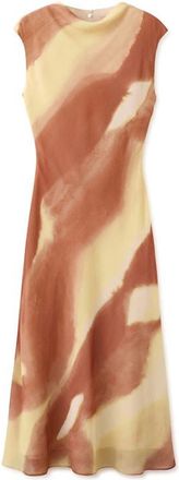 Mango Printed A-Line Dress in Pastel Yellow at Nordstrom, Size 10