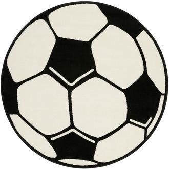 Hanse Home Kinderteppich »Fussball« rund 10 mm Höhe Kinder-Teppich, Rutschfest, Kurzflor, Fussball, Kinderzimmer, Spiel