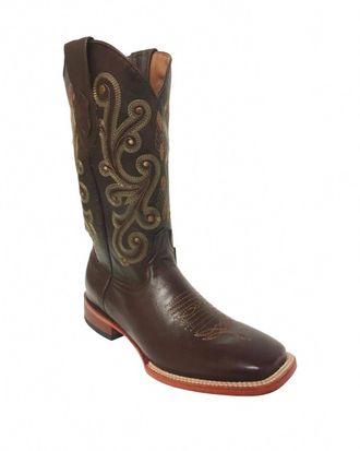 Ferrini Mens Square Toe Boot In Brown