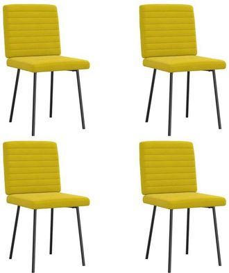 vidaXL Vidaxl - Sillas De Comedor 4 Unidades Terciopelo Amarillo