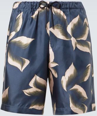 Dries Van Noten Printed silk shorts